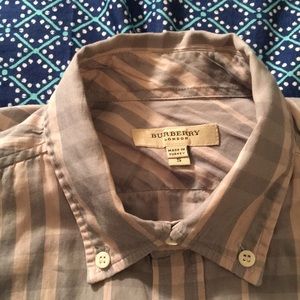 Burberry London Men’s check dress shirts size S